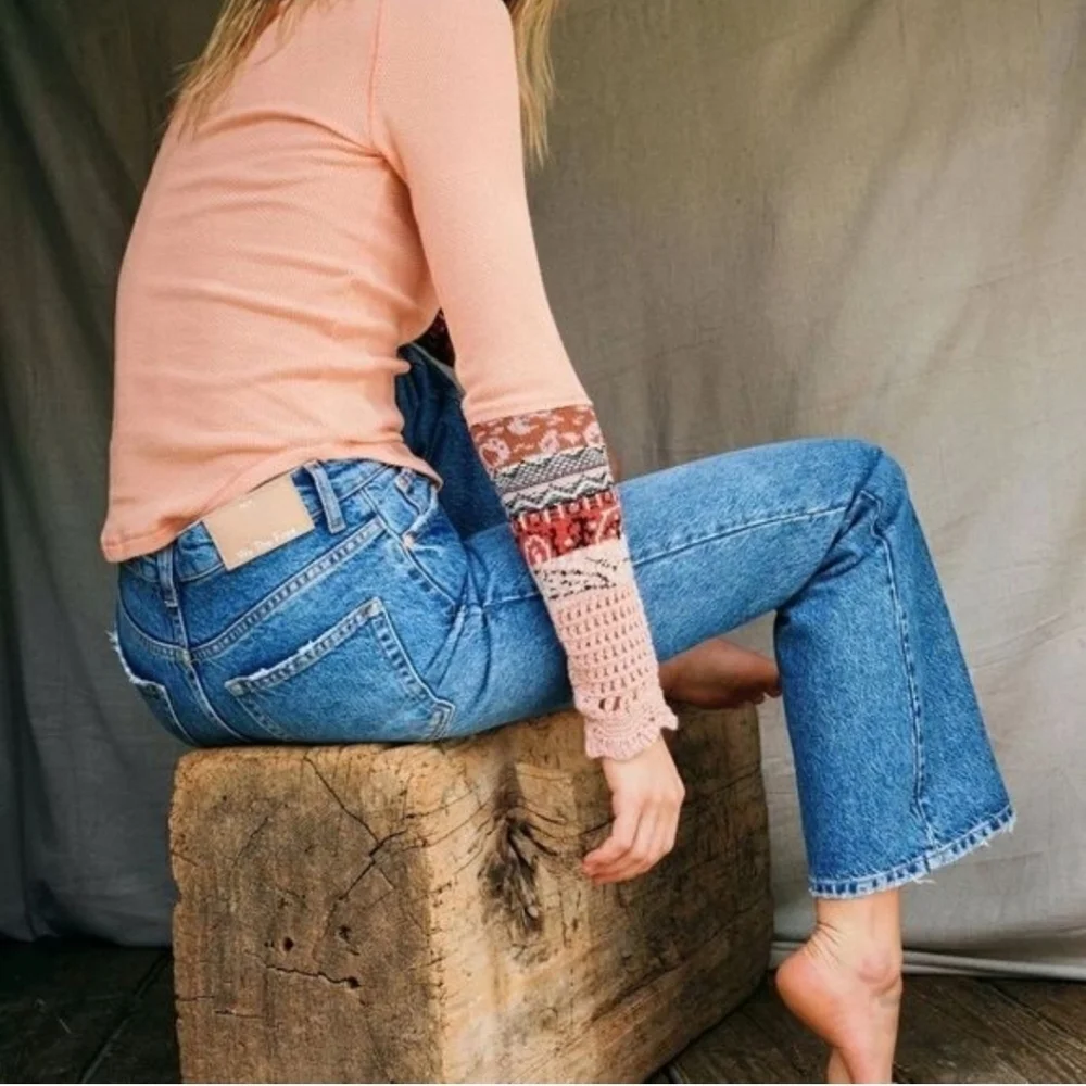 Free People In The Mix Cuff Thermal Top Size Medium